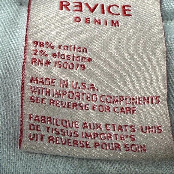 Revice Frayed Two-Tone Cropped Jean. Sz: 27 - Picture 7 of 10